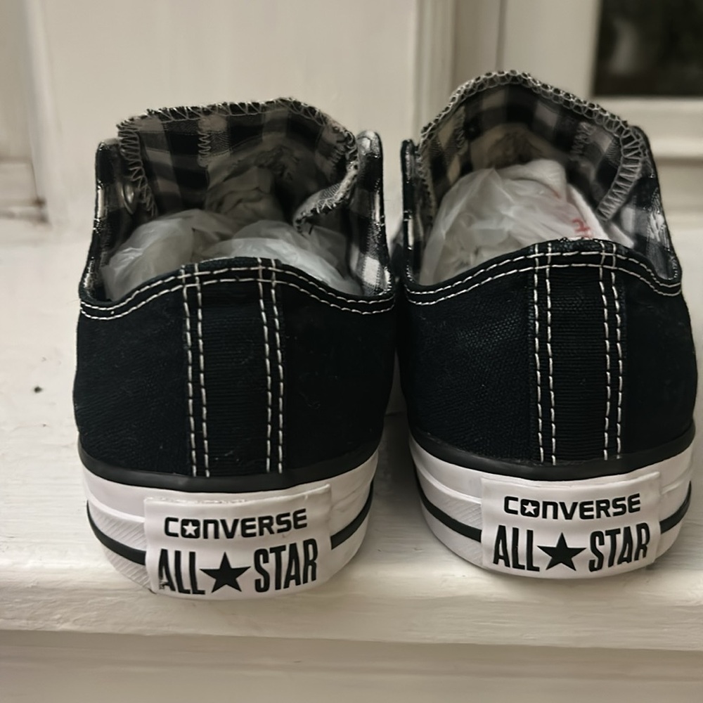Converse CTAS Black canvas double tongue Sneakers. Women’s 7 - Picture 6 of 7